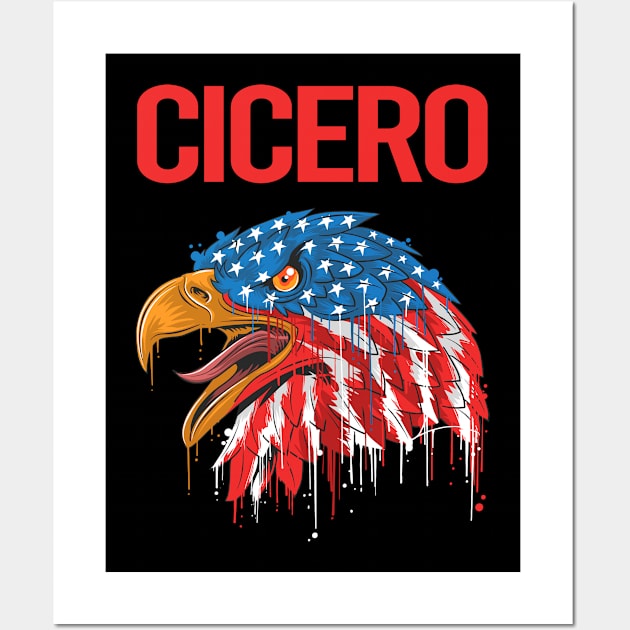 USA Eagle Cicero Wall Art by flaskoverhand